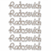 名パーソナライズされた前 シール (正面)