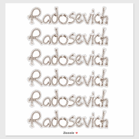 名パーソナライズされた前 シール (シート)