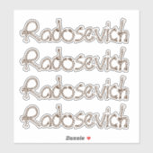 名パーソナライズされた前 シール (シート)