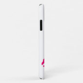 名パーソナライズされた前、スクリプト – ピンクの唇、白/黒 Case-Mate iPhoneケース (裏面/右)