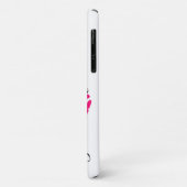 名パーソナライズされた前、スクリプト – ピンクの唇、白/黒 Case-Mate iPhoneケース (裏面/左)