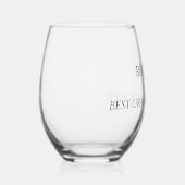 名パーソナライズされた前 ステムなしワイングラス (右)