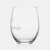 名パーソナライズされた前 ステムなしワイングラス (左)