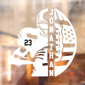 名パーソナライズされた前&ナンバーサッカーデカール ウィンドウサイン (シート2)