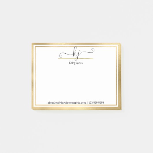 名パーソナライズされた前 | ポストイットノートのデスクから ポストイット (正面)