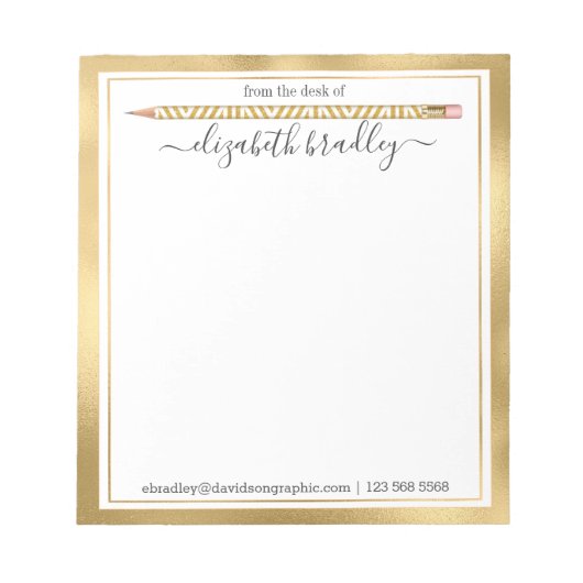 名パーソナライズされた前 |メモ帳から ノートパッド (正面)