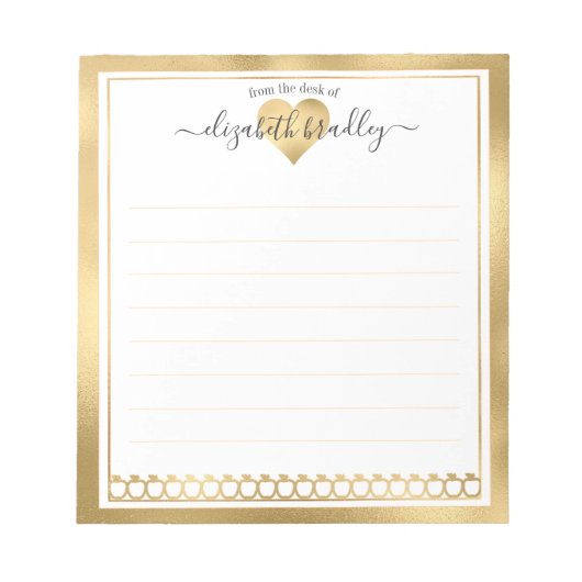 名パーソナライズされた前 |メモ帳から ノートパッド (正面)