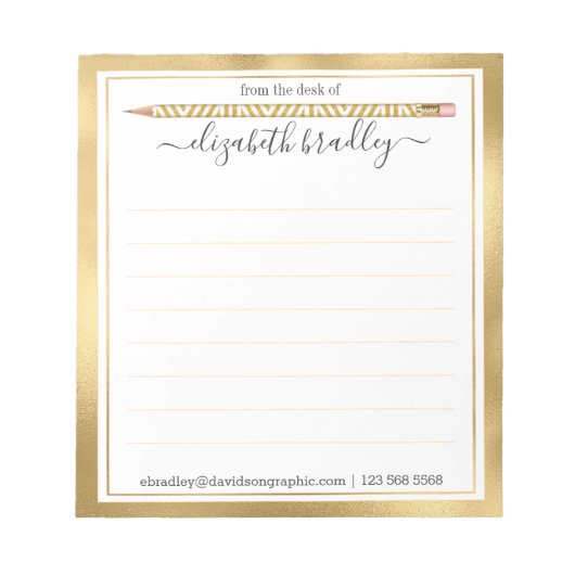 名パーソナライズされた前 |メモ帳から ノートパッド (正面)