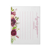 名パーソナライズされた前 |メモ帳から ノートパッド (回転)