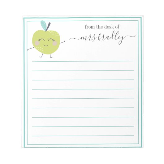 名パーソナライズされた前 |メモ帳から ノートパッド (正面)