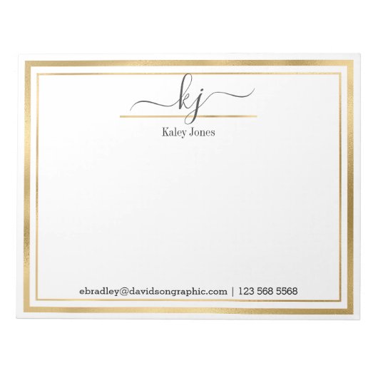 名パーソナライズされた前 |メモ帳から ノートパッド (正面)