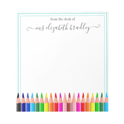 名パーソナライズされた前 |メモ帳から ノートパッド (正面)