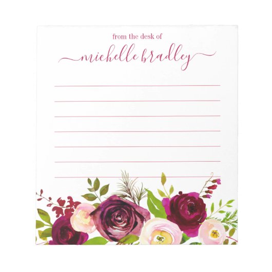 名パーソナライズされた前 |メモ帳から ノートパッド (正面)