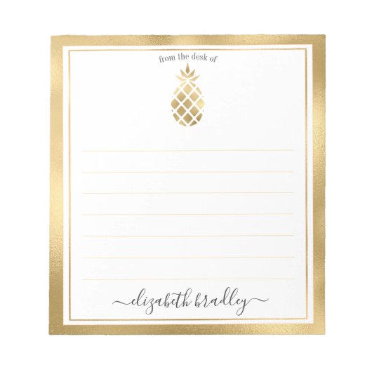 名パーソナライズされた前 |メモ帳から ノートパッド (正面)