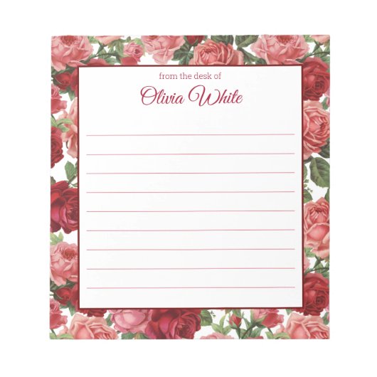 名パーソナライズされた前 |メモ帳から ノートパッド (正面)