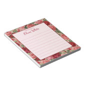 名パーソナライズされた前 メモ帳のデスクから| ノートパッド (アングル)