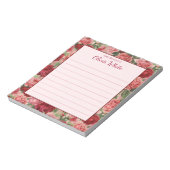 名パーソナライズされた前 メモ帳のデスクから| ノートパッド (回転)