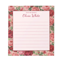 名パーソナライズされた前 メモ帳のデスクから| ノートパッド