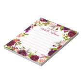 名パーソナライズされた前 メモ帳のデスクから| ノートパッド (回転)