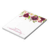 名パーソナライズされた前 メモ帳のデスクから| ノートパッド (回転)