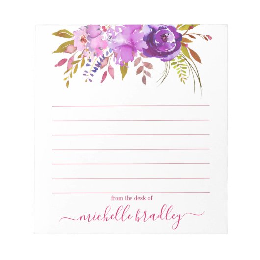 名パーソナライズされた前 メモ帳のデスクから| ノートパッド (正面)