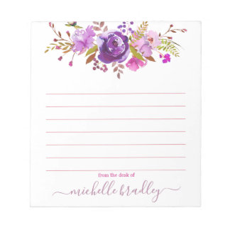 名パーソナライズされた前 メモ帳のデスクから| ノートパッド