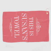 名パーソナライズされた前 | モノグラムゴルフタオル ゴルフタオル (横)