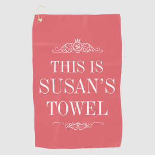 名パーソナライズされた前 モノグラムゴルフタオル ゴルフタオル