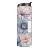 名パーソナライズされた前・モノグラム付き水彩色 タンブラー (回転左)