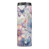 名パーソナライズされた前・モノグラム付き水彩色 タンブラー (裏面)