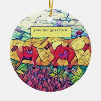 名パーソナライズされた前 |ラクダの贈り物3人の賢者 セラミックオーナメント