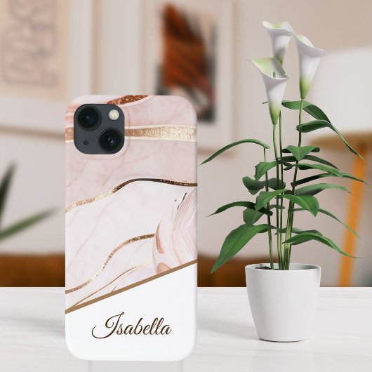 名パーソナライズされた前 | ラグジュアリーマーブル Case-Mate iPhoneケース