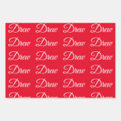 名パーソナライズされた前 ラッピングペーパーシート (正面3)