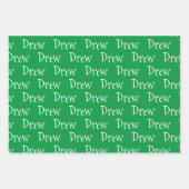 名パーソナライズされた前 ラッピングペーパーシート (正面2)