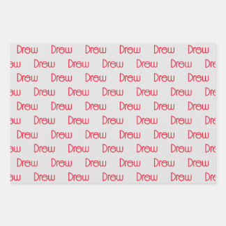 名パーソナライズされた前 ラッピングペーパーシート