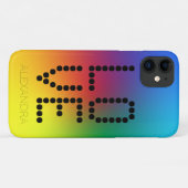 名パーソナライズされた前&ラブトレンディーフォントレインボー Case-Mate iPhoneケース (裏面(横))