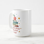 名パーソナライズされた前 – 世界の最高の先生 コーヒーマグカップ (正面左)