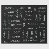 名パーソナライズされた前・卒業年 ラッピングペーパー (フラット)