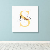 名パーソナライズされた前、名前をカスタムする、誕生日 キャンバスプリント (インサイチュ (ウッドフロア))