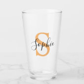 名パーソナライズされた前、名前をカスタムする、誕生日 タンブラーグラス (正面)