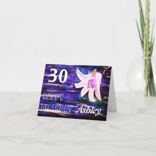 名パーソナライズされた前&年代ハッピーバースデーカード カード (正面)