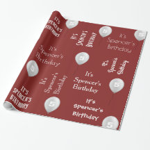 名パーソナライズされた前&年代誕生日レッド