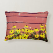 名パーソナライズされた前(木素朴と花) アクセントクッション (裏面)