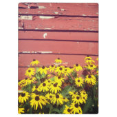 名パーソナライズされた前(木素朴と花) クリップボード (裏面)