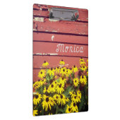 名パーソナライズされた前(木素朴と花) クリップボード (右)