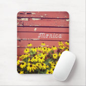 名パーソナライズされた前(木素朴と花) マウスパッド (マウス)