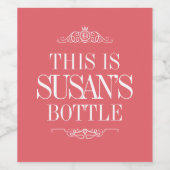 名パーソナライズされた前 |独自のワインラベルを作成 ワインラベル (シングルラベル)