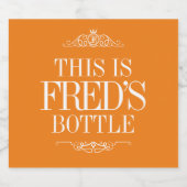 名パーソナライズされた前 |独自の酒類ラベルを作成 リキュールボトルラベル (シングルラベル)