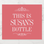 名パーソナライズされた前 |独自の酒類ラベルを作成 リキュールボトルラベル (シングルラベル)