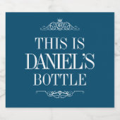 名パーソナライズされた前 |独自の酒類ラベルを作成 リキュールボトルラベル (シングルラベル)